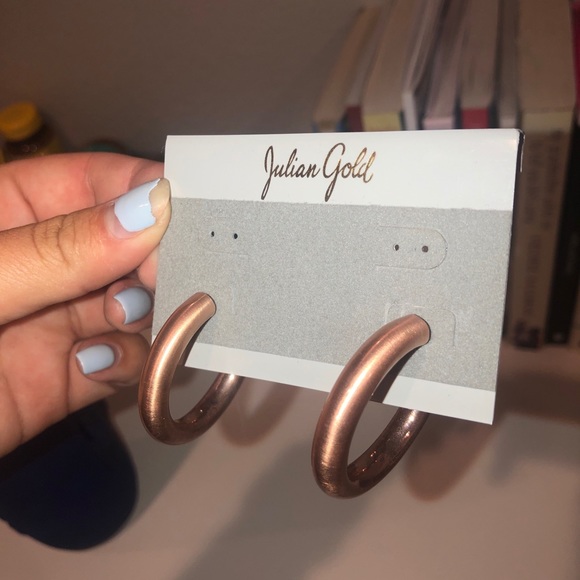 Julian Gold Rose Gold Earrings - Picture 2 of 2
